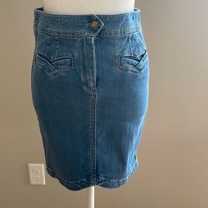 Leifsdottir Denim Pencil Skirt